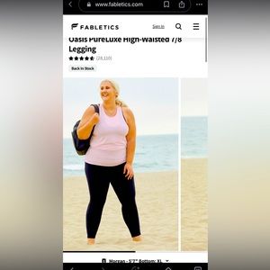 Fabletics Oasis High Waist Leggings Black 2X